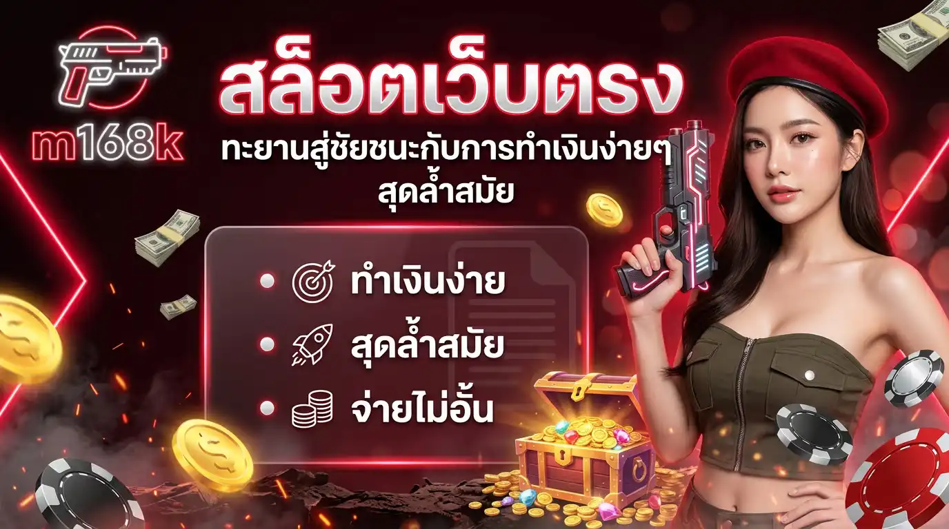 m168k สล็อตเว็บตรง ทะยานสู่ชัยชนะกับการทำเงินง่ายๆ สุดล้ำสมัย